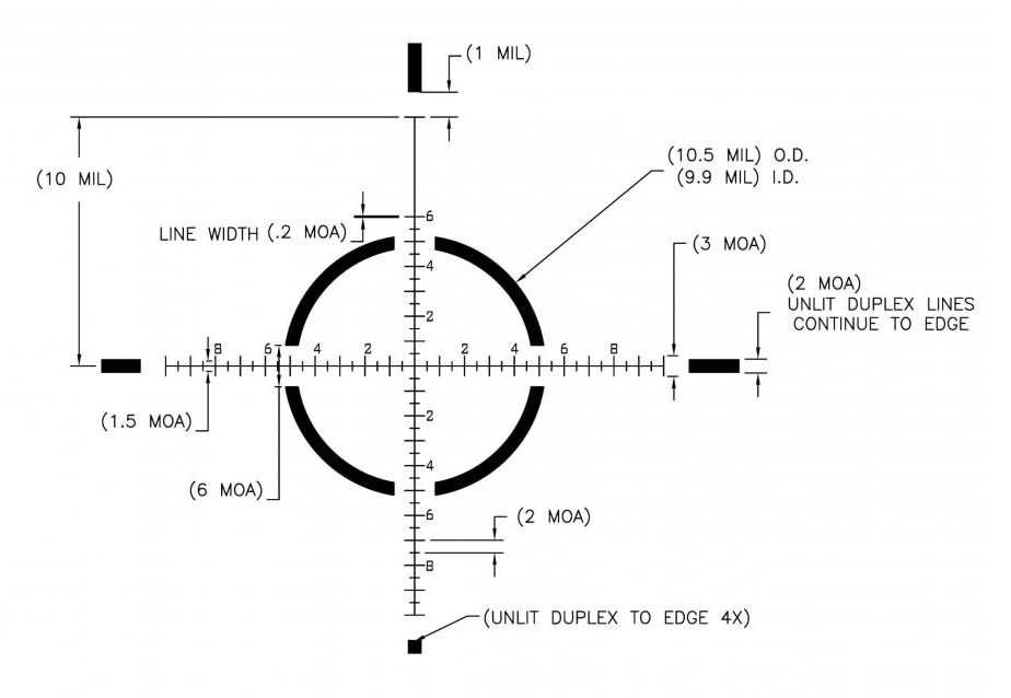 U.S. Optics SR-6S 1.5-6x Rifle Scope w/ 30mm Tube and Illuminated JNG ...